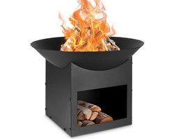 Ambiance - Tuinpalen - Metaal - 56 cm - Zwart - Opslag voor hout