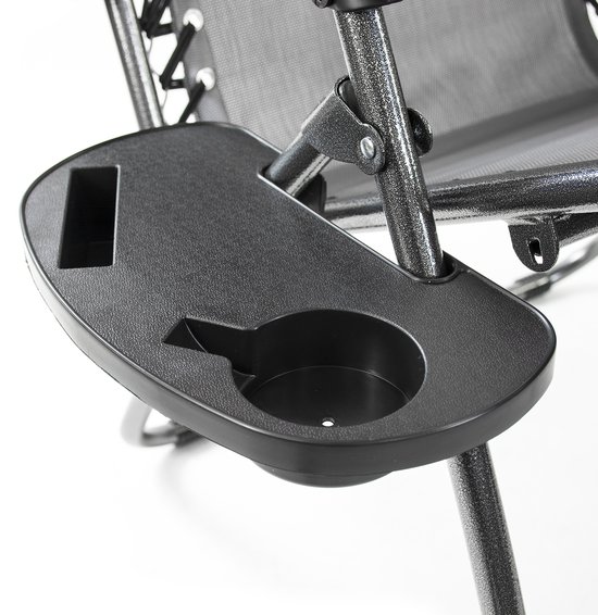 Opklapbare relaxfauteuil met nulzwaartekracht, ideaal voor tuin en strand — afbeelding 4