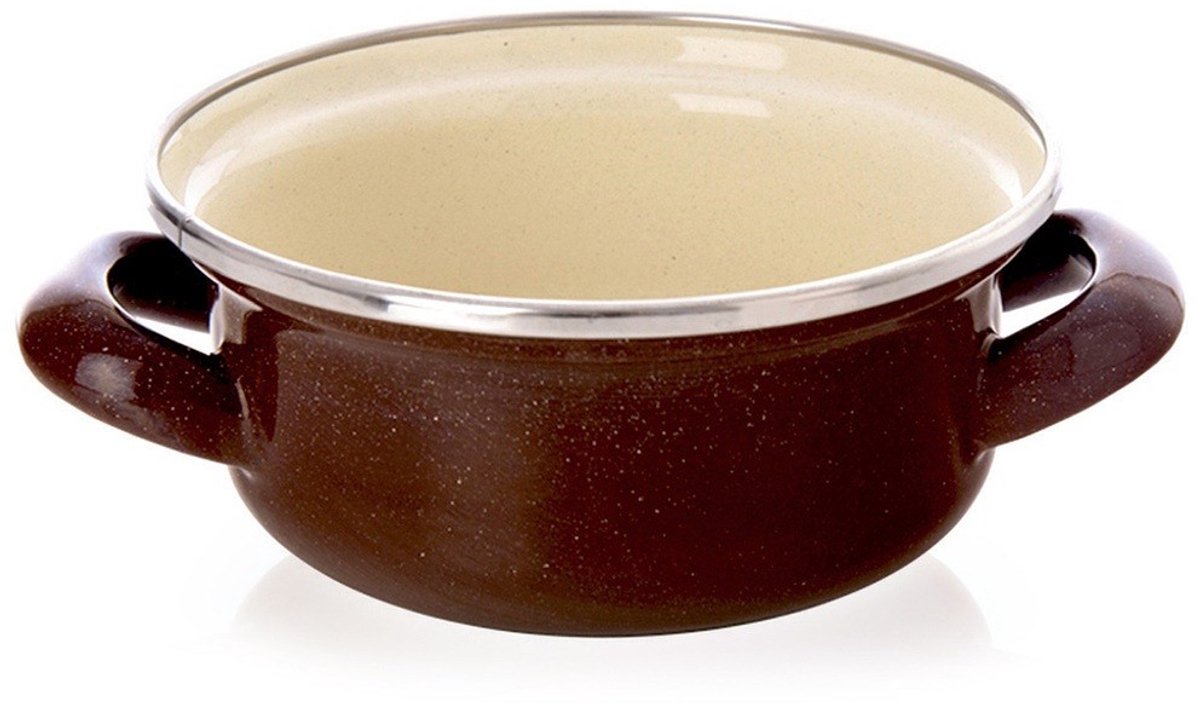 Orion Brown Serie - Emalia Vergiet - 600 ml - 14 cm - Ergonomische Handgrepen