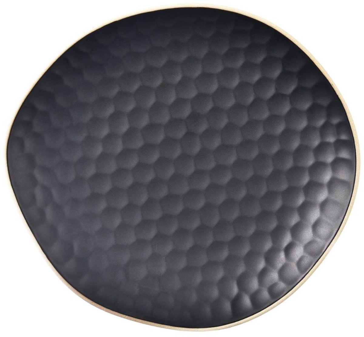 Orion Tea Time Serie - Zwart Ceramisch Dessertbord - 16,5x15 cm - Klassiek Design