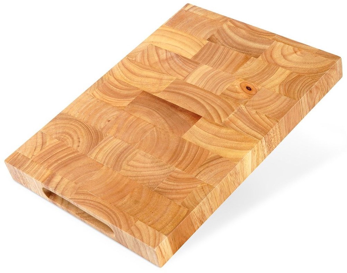 Orion - Houten Snijplank - 35x25 cm - Handgrepen - Kauwgom Hout