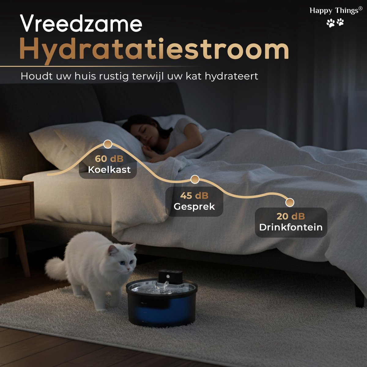 Happy Things Draadloze Drinkfontein Kat en Hond ZR20 Model thumbnail 4
