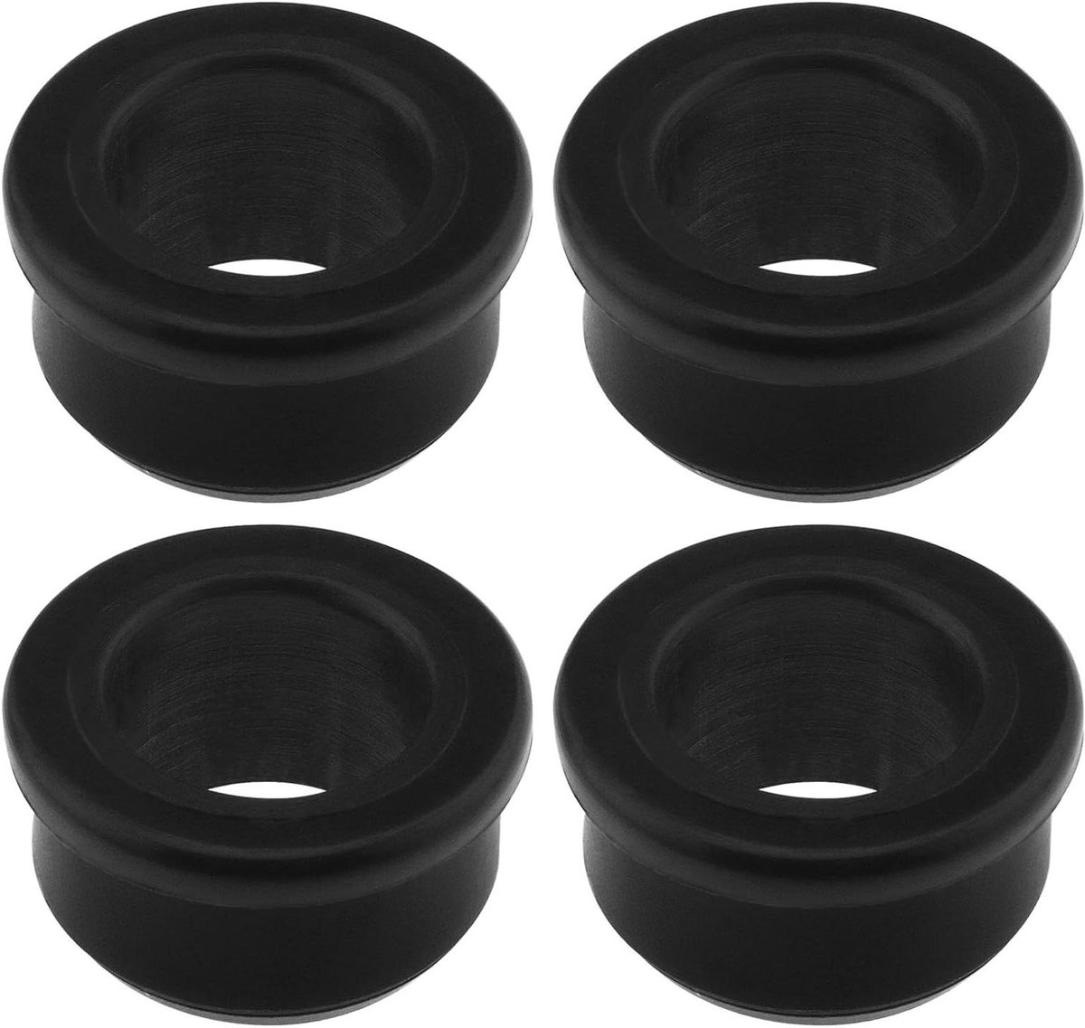 Wielas Reducerende Bush Spacer Inserts Plastic voor Sack Truck Trolley Wielen met 1 Inch Bores - Verminderd tot 0,6 Inch - Compatibel met Sack Trucks - Rood-Zwart - 4 Stuks