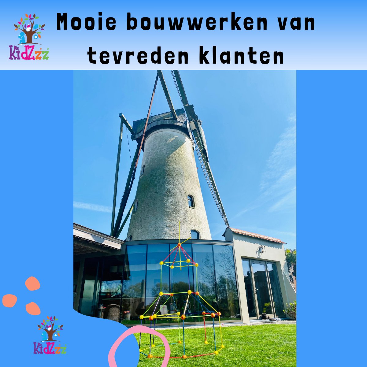KidZzz® Gigafort XXL Uitbreidingsset - Bouw nóg grotere forten- Uitbreiding - Upgrade - Set met Extra lange Stokken - Extra grote Draagtas - Bouwspeelgoed - Hut bouwen - Speeltent - STEM speelgoed - Constructiespeelgoed - Bouwset - 45 onderdelen — afbeelding 15