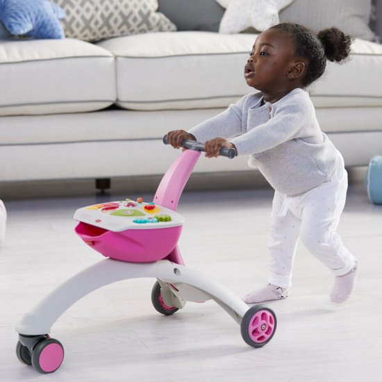 Tiny Love Walk Behind and Ride on Loopstoel - 5-in-1 - Roze van Merkloos — afbeelding 4