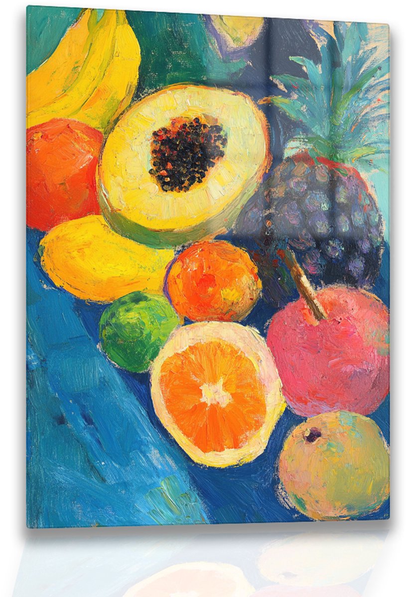 Ananas textuur – acrylglas – plexiglas – Glasschilderij – 30x45 cm