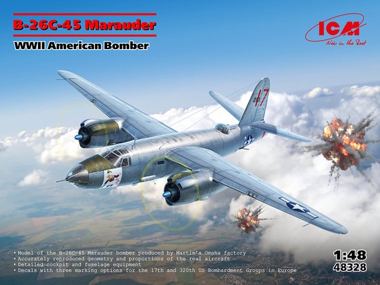 ICM 48328 B-26C-45 Marauder, Bombardier américain WWII Échelle 1:48 | bol