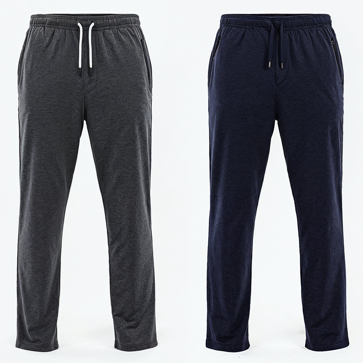 Milanoro - Set van 2 sportieve, comfortabele joggingbroeken voor heren - Marineblauw/Antraciet - XL