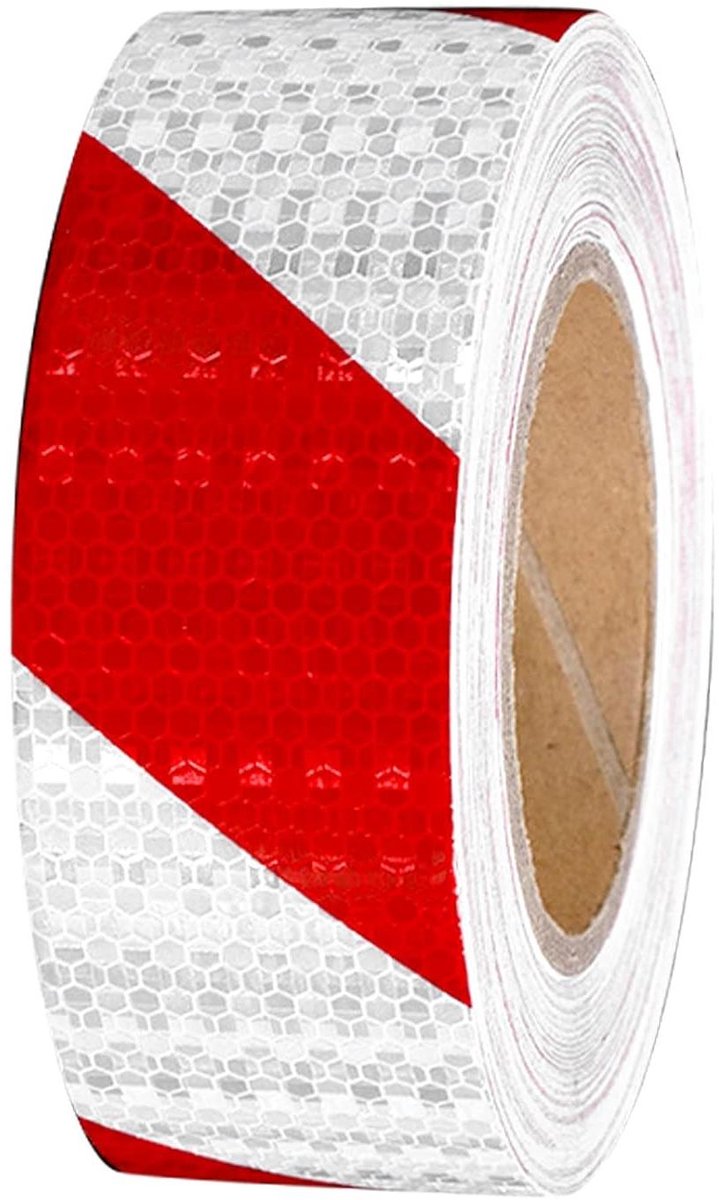 Provento- Reflecterende Band - Zelfklevend - Rood Wit - Tape - Veiligheidswaarschuwing - Reflecterende - Zelfklevende - Geschikt voor - Kleur