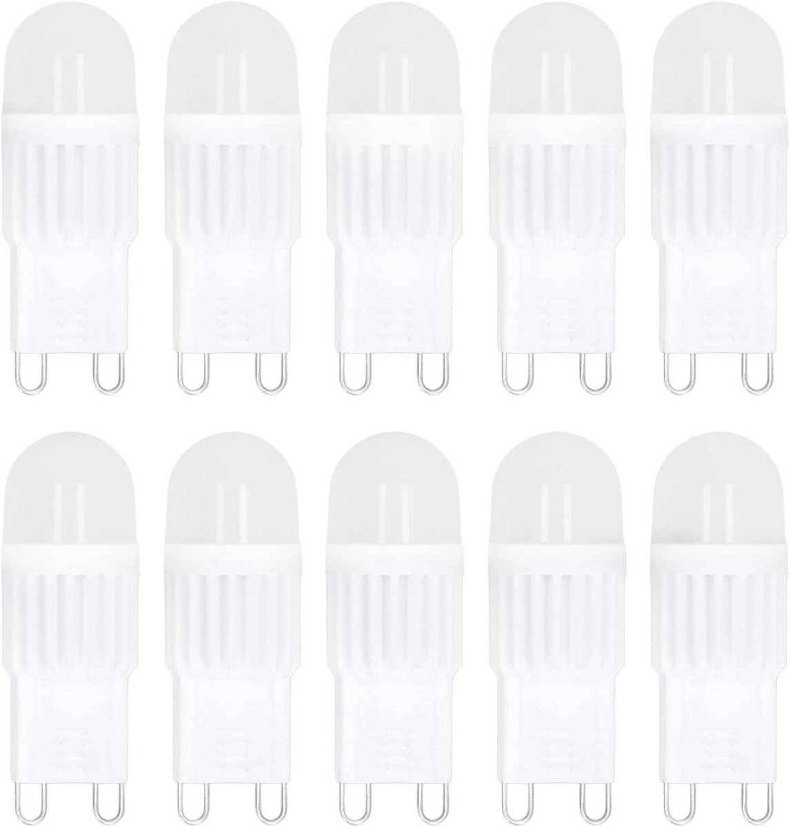 Dimbare 2W G9 LED Lamp 10 Stuks - Warm Wit Licht, 500lm, Perfect voor Chandelier en Wandla
