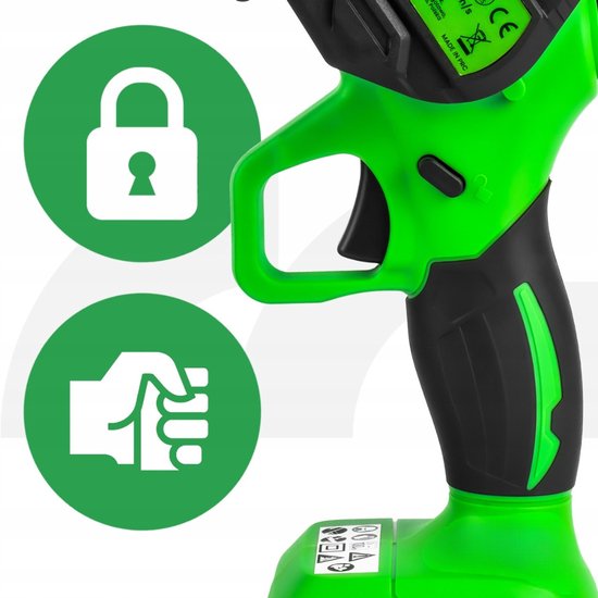 MOZY® - Mini Kettingzaag - in Opbergkoffer - met 2 Zaagbladen - 1000W - Inclusief 2 Accu's - met Handschoenen en Veiligheidsbril - Kettingslijper van MOZY — afbeelding 4