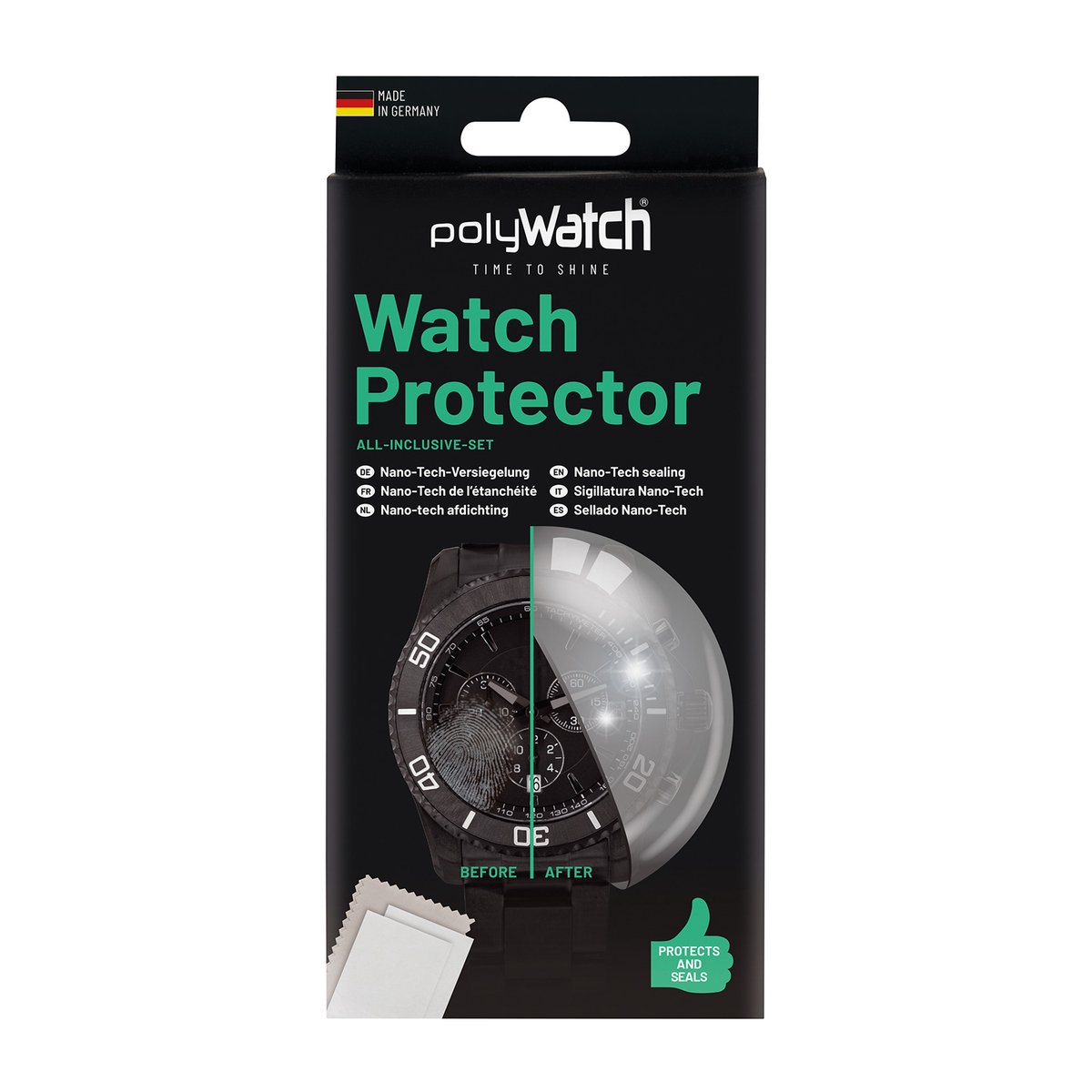 Polywatch Watch Protector | High Tech Nano Sealing | Absoluut onzichtbaar
