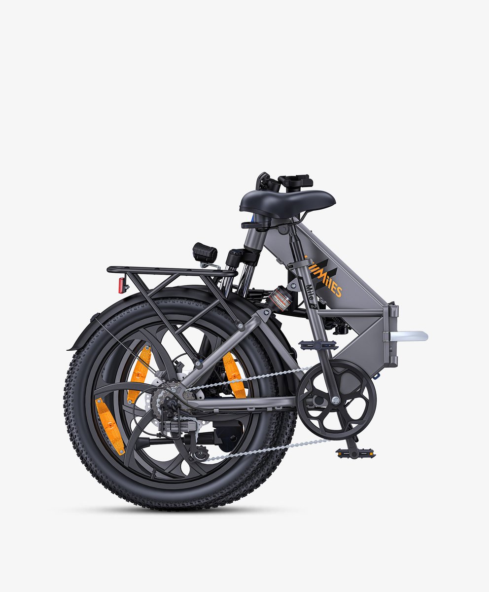Hillmiles Mile 2 Elektrische fiets - Actieradius 60km - Verwijderbare batterij 36V13Ah - Motor 250W - Shimano 7 versnellingen - 20 Inch opvouwbare City Commuter E-Bike - Grijs – foto 3
