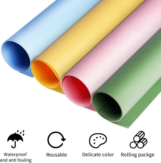 Selens Pvc achtergrond voor fotografie, 100 x 200 cm, zwarte