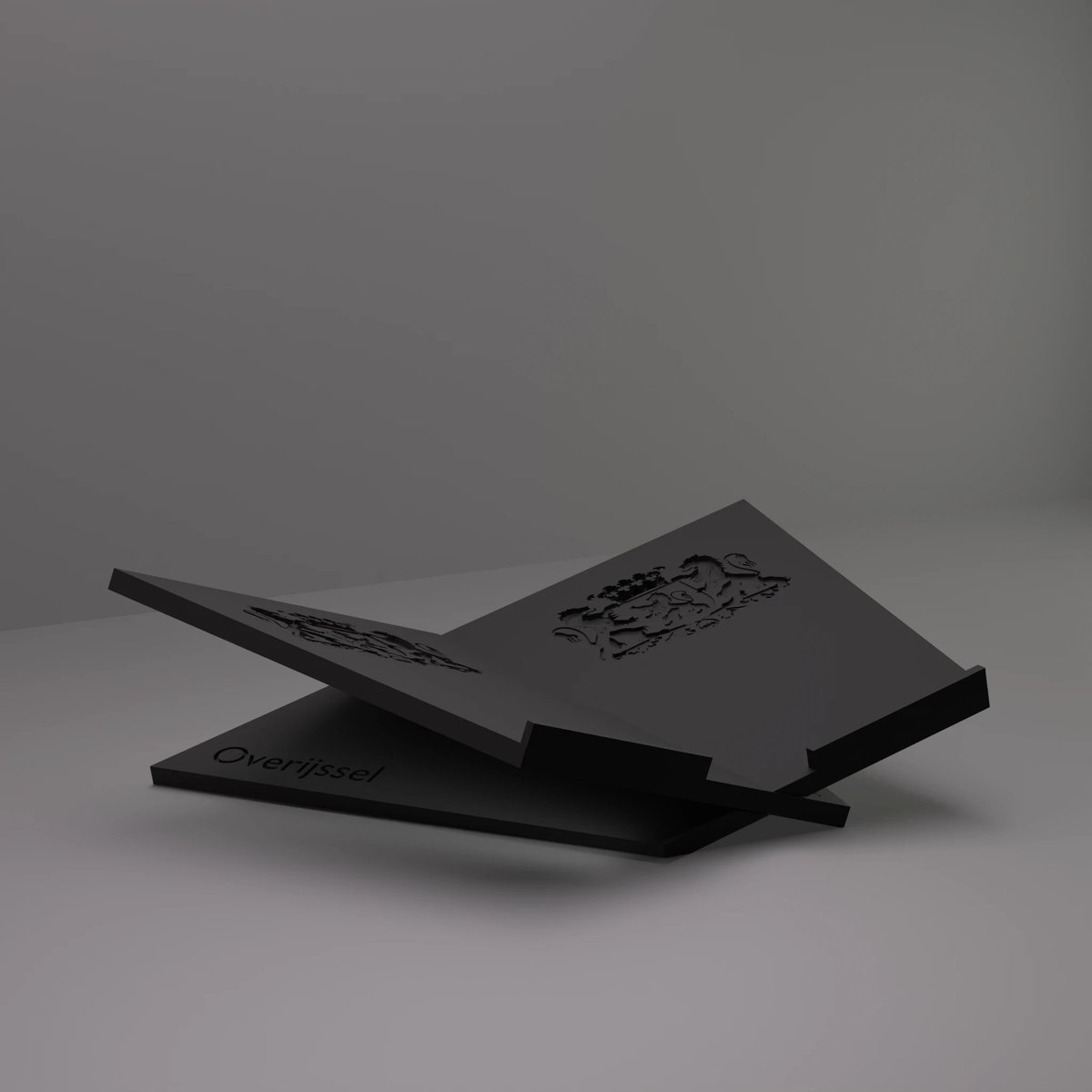3d-gezellig Boekenstandaard Overijssel - Boekensteun - Boekenhouder - Book Holder - 37*25*10 cm - Zwart - 100% gerecycled PLA (bioplastic)