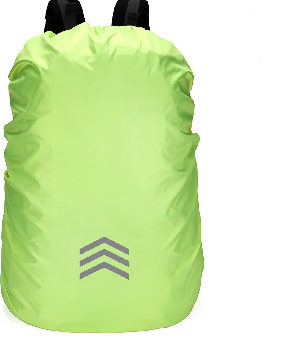 Waterdichte Rugzak Regenhoes voor Buitenactiviteiten - Reflecterende Schooltas en Wandelen (18-30 l, Groen)