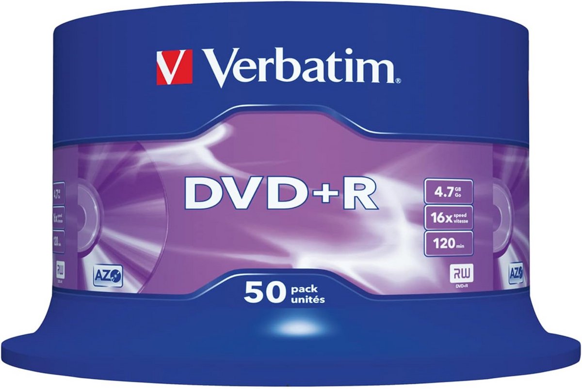 Onbewerkte DVD's Spindel 50 Stuks