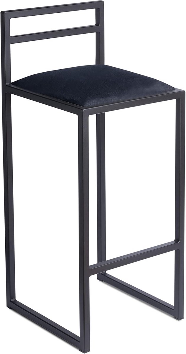 Barkruk met rugleuning en gevoerde zitting 84 cm - Perfect voor keuken en bar