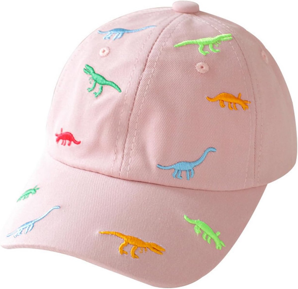 Verstelbare honkbalpet voor kinderen - Dinosaurus design, UV-bescherming, Zomer en Herfst, Geschikt voor 2-6 jaar