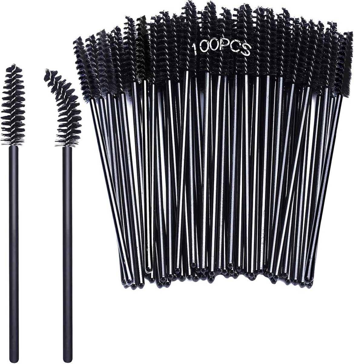 100 Stuks Wimperborstels en Make-upgereedschap voor Mascara