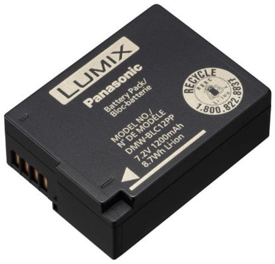 Li-Ion accu DMW-BLC12E voor Panasonic DMC-GH2, G5, G70, GX8, FZ200, FZ1000, FZ300 camera