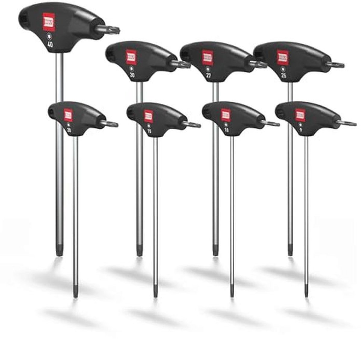 T-Griff Schroevendraaier Set 8st, TX9–40 — Made in Germany