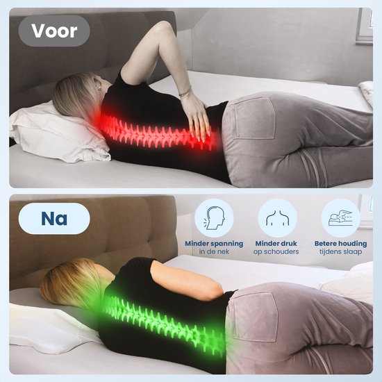 Ergonomisch Hoofdkussen - 95% Katoen - Hoofdkussen Nekklachten - Vlinderkussen - Voor Rug-, Buik- en Zijslapers - Memory Foam - Traagschuim Kussen - Slaapkussen - Kussen - Ergonomisch Kussen - Orthopedische Kussens - Zacht