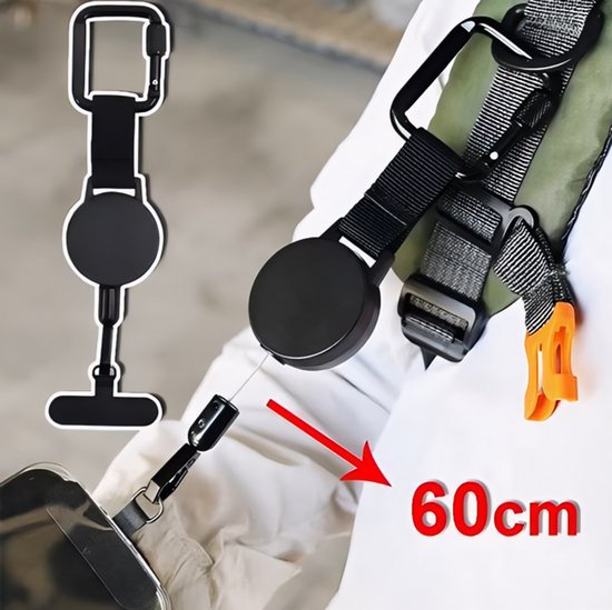 Smartphone Heuptas met Riemclip voor Mannen, Telefoon Schoudertas Heren Blauw, 6.0 Verticale