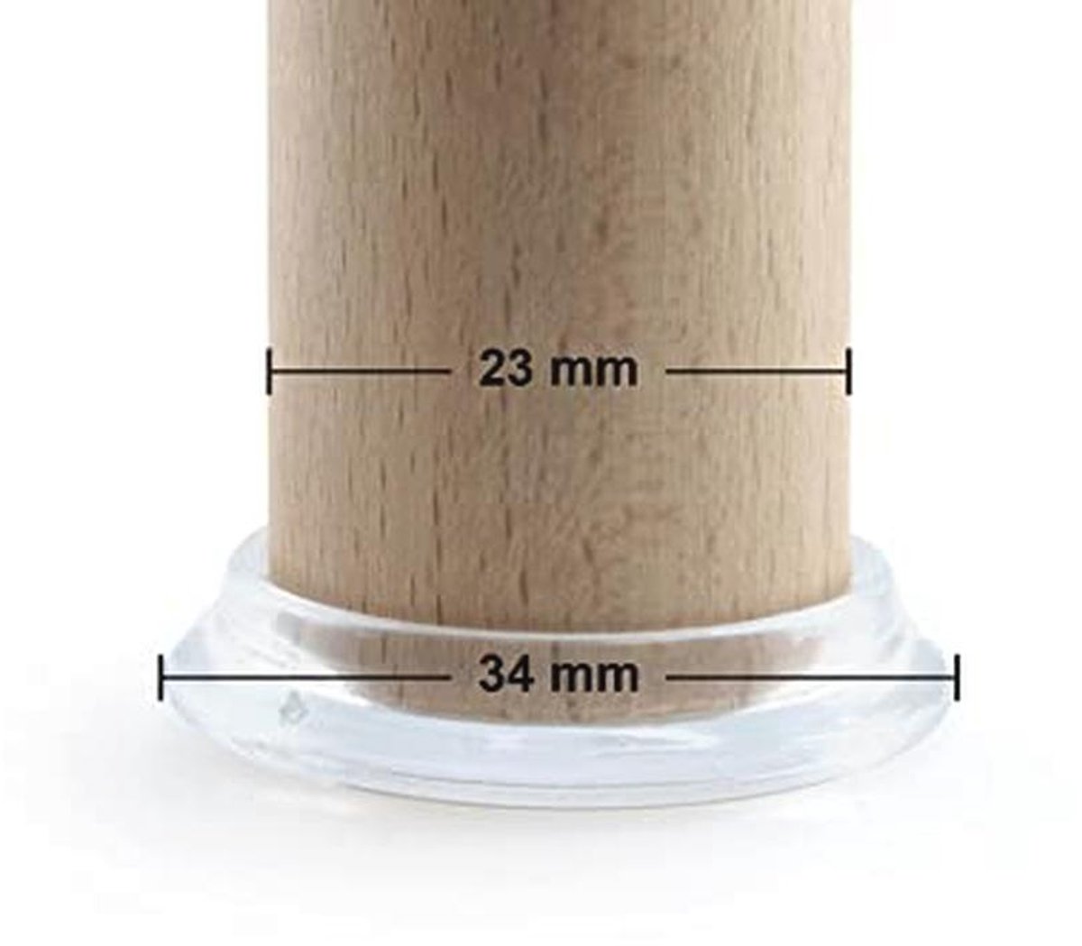 Transparante Meubelonderzetters Rond - 4 Stuks voor Meubelbescherming