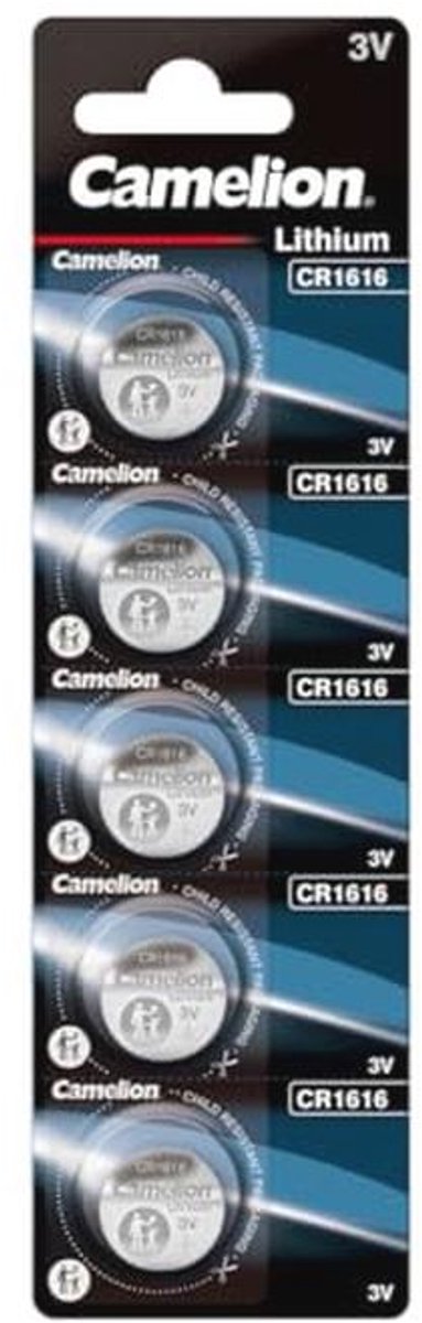 Lithium knoopcellen CR1616 - 3V - 5 stuks