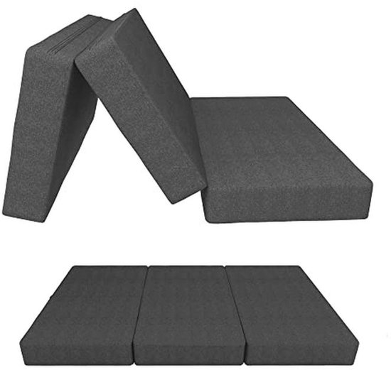 Opvouwbaar Campingmatras 3-Delig - Comfortabel Gastenbed en Vloermatras 80 x 195 cm van Merkloos — afbeelding 5