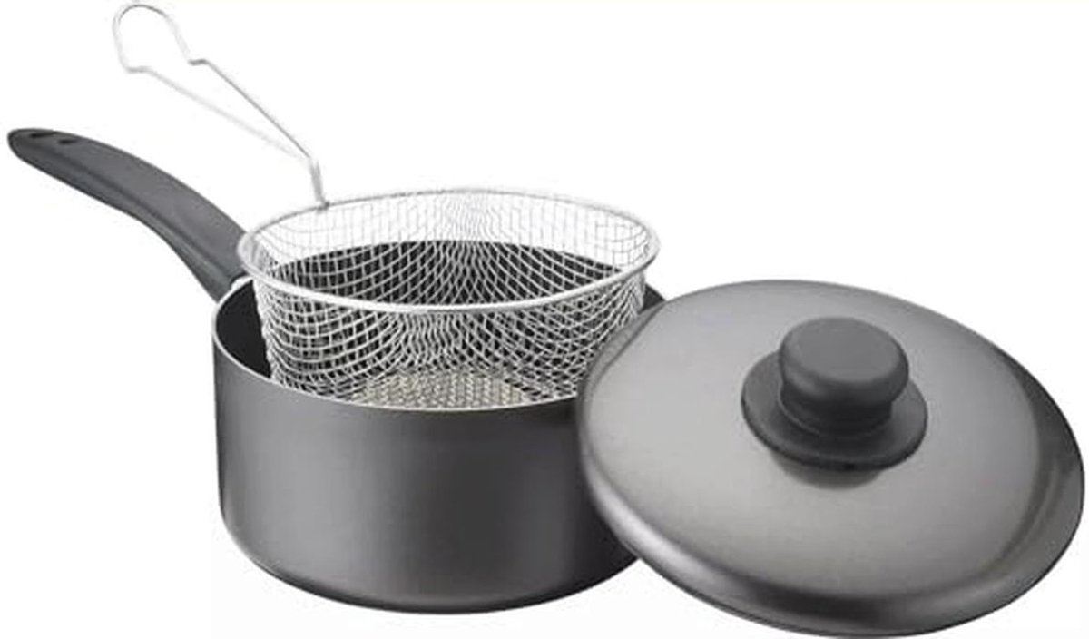 22 cm Chip Pan met Hittebestendige Handgrepen