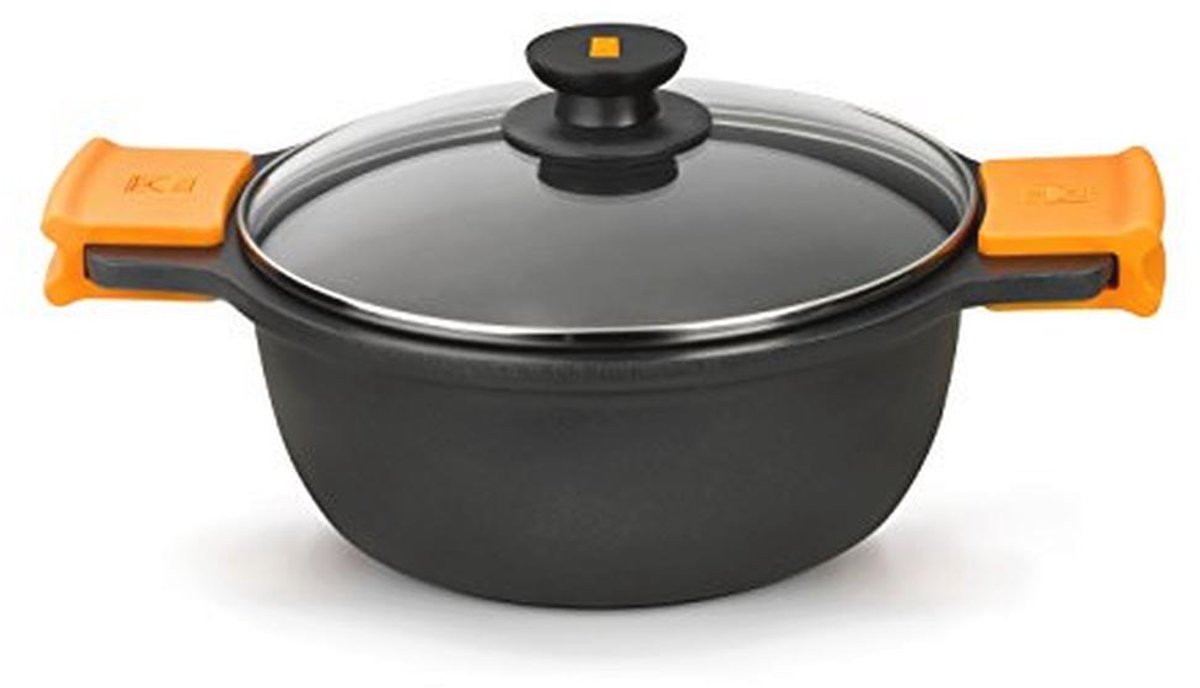 Diepe Braadpan met Deksel 36 cm - Grijs - Efficiënt Koken