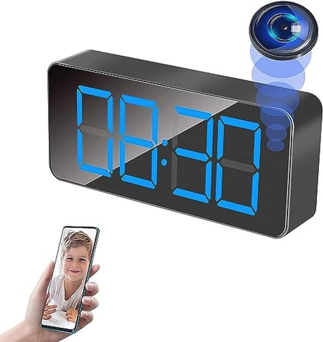 Verborgen WiFi Spioncamera met Nachtzicht en Bewegingsdetectie - HD 1080p Mini Spionagecamera