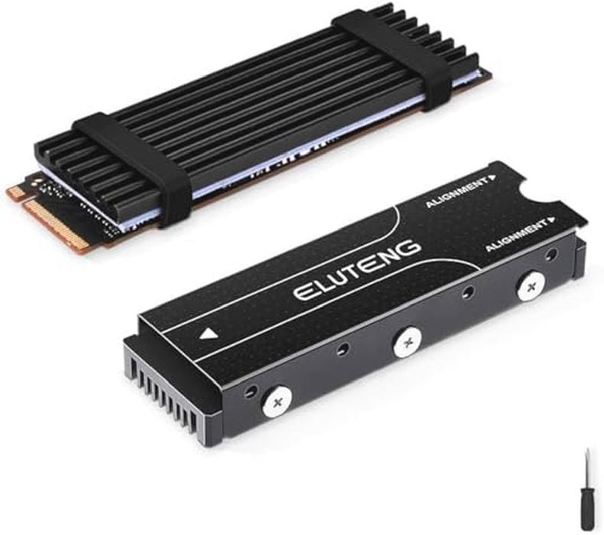Dubbelzijdige M.2 Heatsink voor SSD - Koellichaam met Siliconen Warmtegeleiding Pad - Geschikt voor PS5 en PC