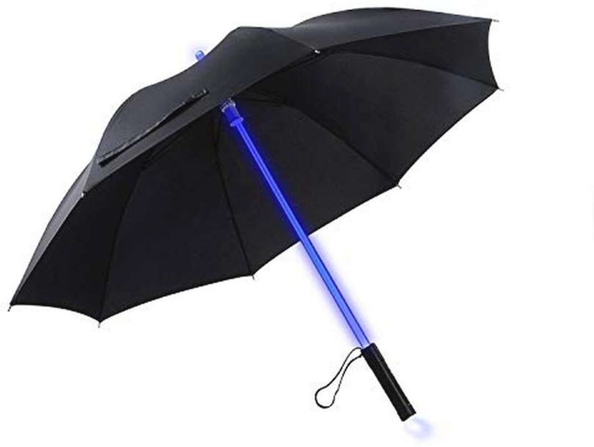 LED Paraplu met Lichtzwaard en Zaklamp - 7 Kleuren