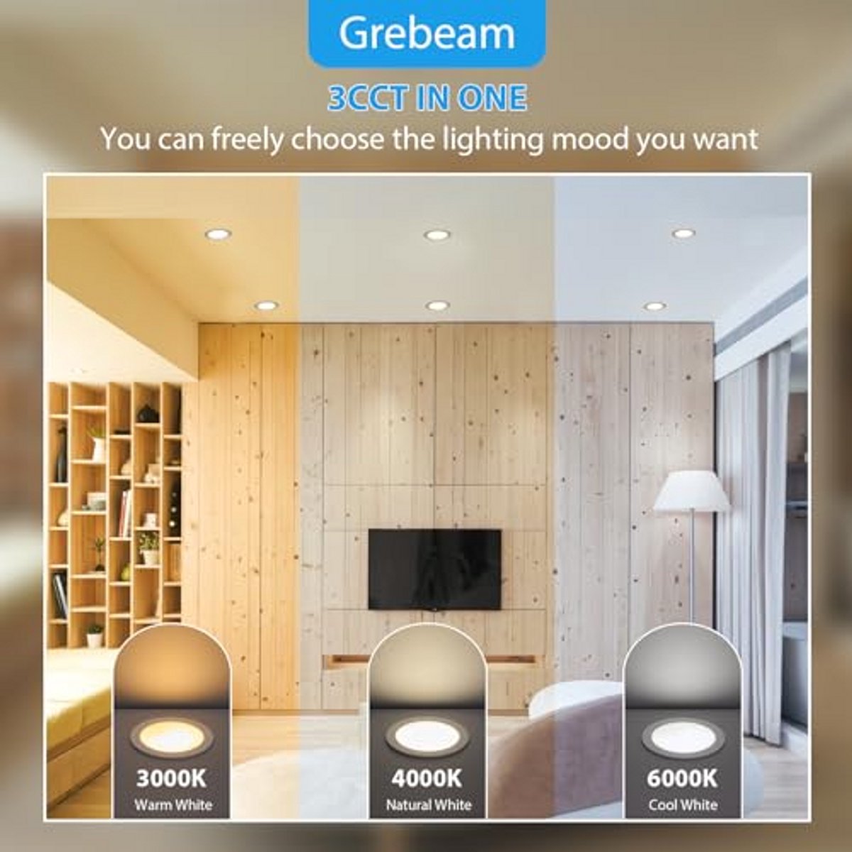 5W LED Inbouw Spots 230V - Dimbare Downlights voor Badkamer, Keuken en Woonkamer - 3000K/4000K/6000K - Set van 6