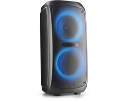 NGS Wild Temper - Draagbare bluetooth-luidspreker, Bluetooth 5.3, 200 W, TWS, RGB-ledverlichting, USB-/AUX-ingang, dual-microfooningang, 7,4 V/4400 mAh, 5 uur looptijd, compact en robuust