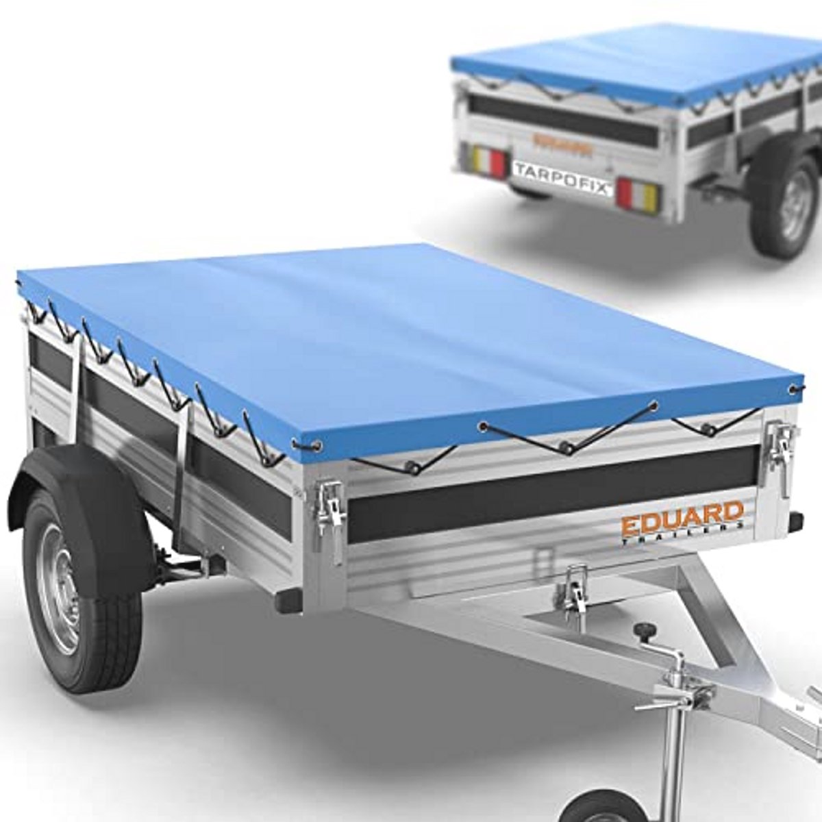 Trailerzeil 266 x 160 cm - Verstevigd PVC Zeil inclusief Touw voor 750kg en 1000kg Aanhangers