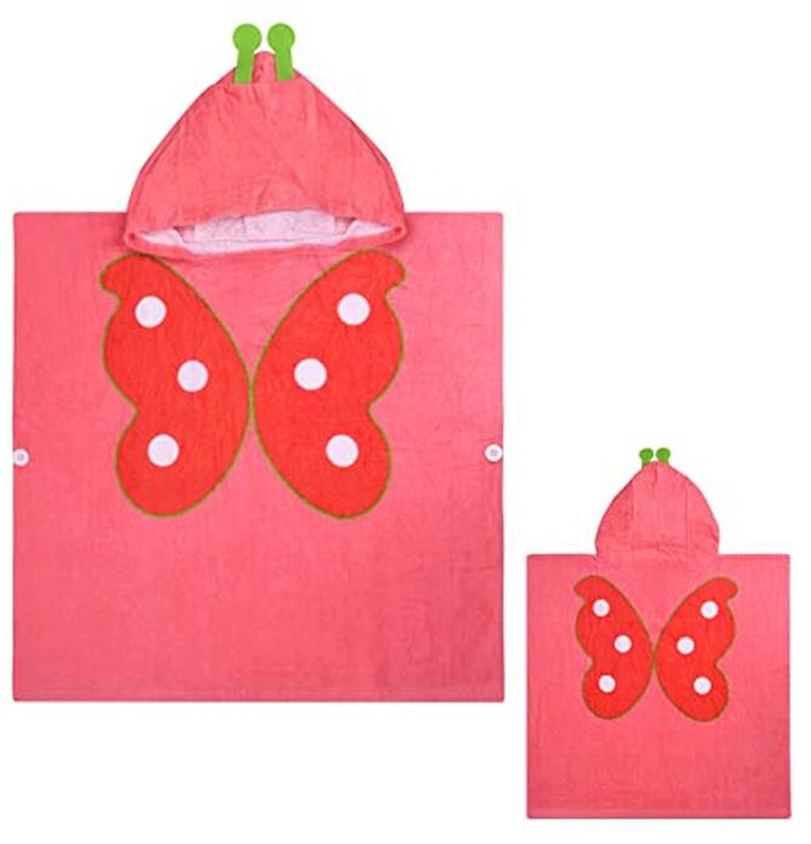 Zachte Kinderponcho en Badhanddoek met Capuchon