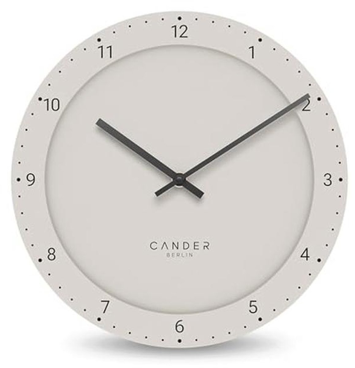 Wandklok Geruisloos 30 cm Warmgrijs Analoog voor Woonkamer – Modern Vintage Design