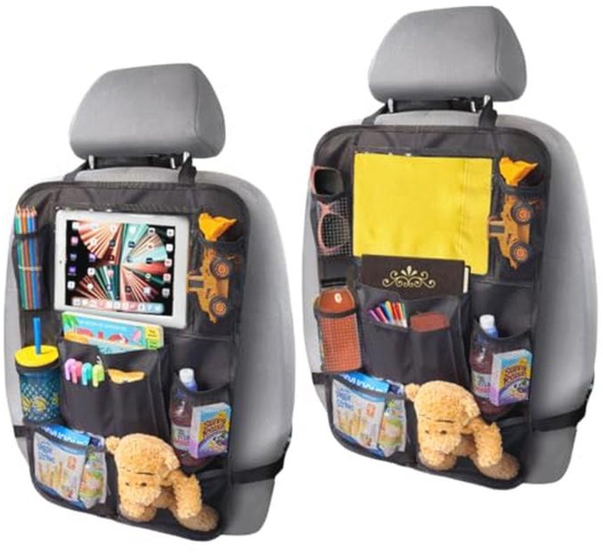 Achterbank Organizer voor Kinderen - Auto Reisaccessoires met Kickmatten en Tablethouder