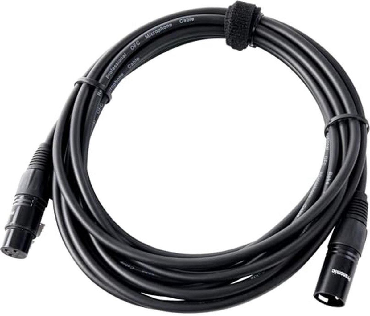 Microfoonkabel 5m - XLR 3-pol naar XLR 3-pol met hoogwaardige stekker