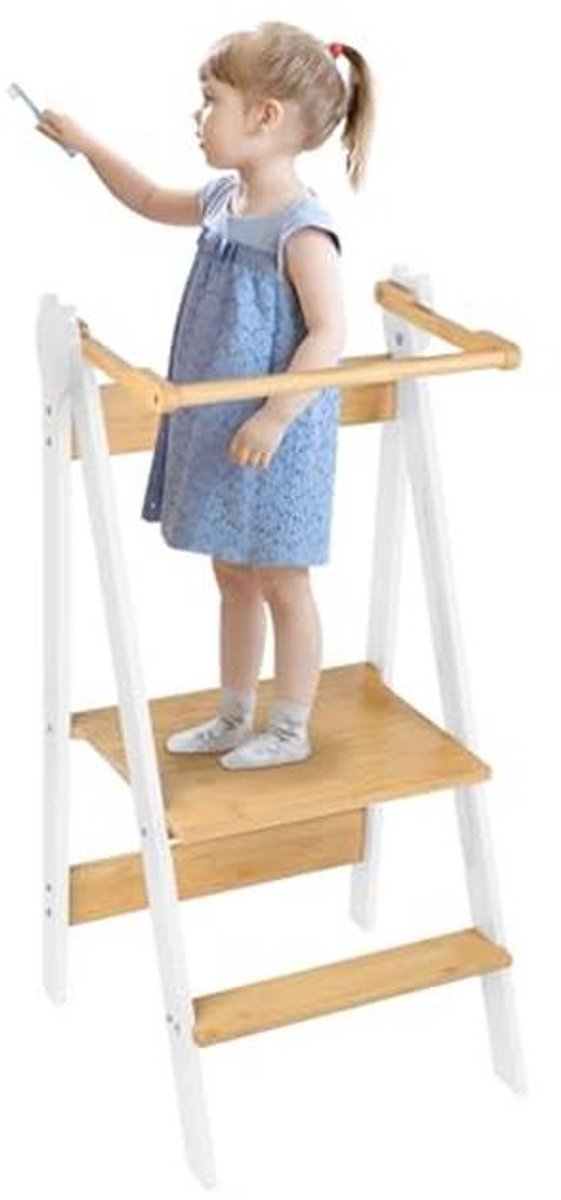 3-in-1 leertoren voor kinderen – Opvouwbare Montessori observatietoren met anti-schommelvoeten