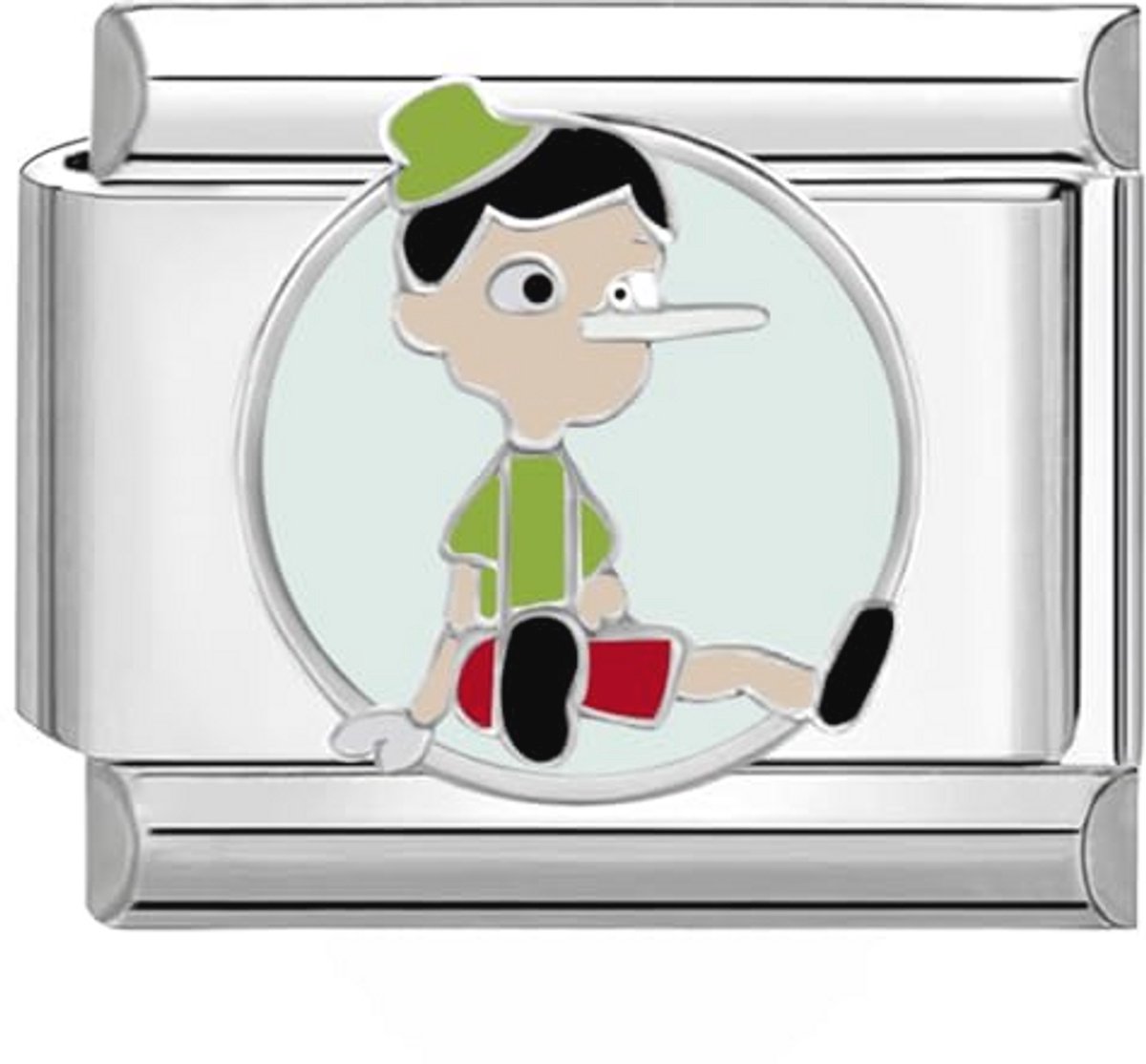 9mm Italiaanse Schakel Bedel Module Roestvrij Staal passend voor Charms Armbanden