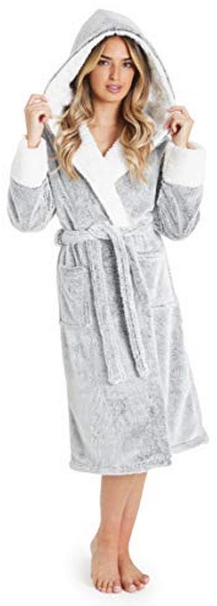 Pluizige badjas voor dames met capuchon - Perfecte luxe voor elke gelegenheid