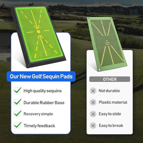 Nauwkeurige golfswing oefenmat met antislip basis voor beginners en gevorderden, ideaal voor het verbeteren van je techniek en feedback op het vliegpad — afbeelding 5