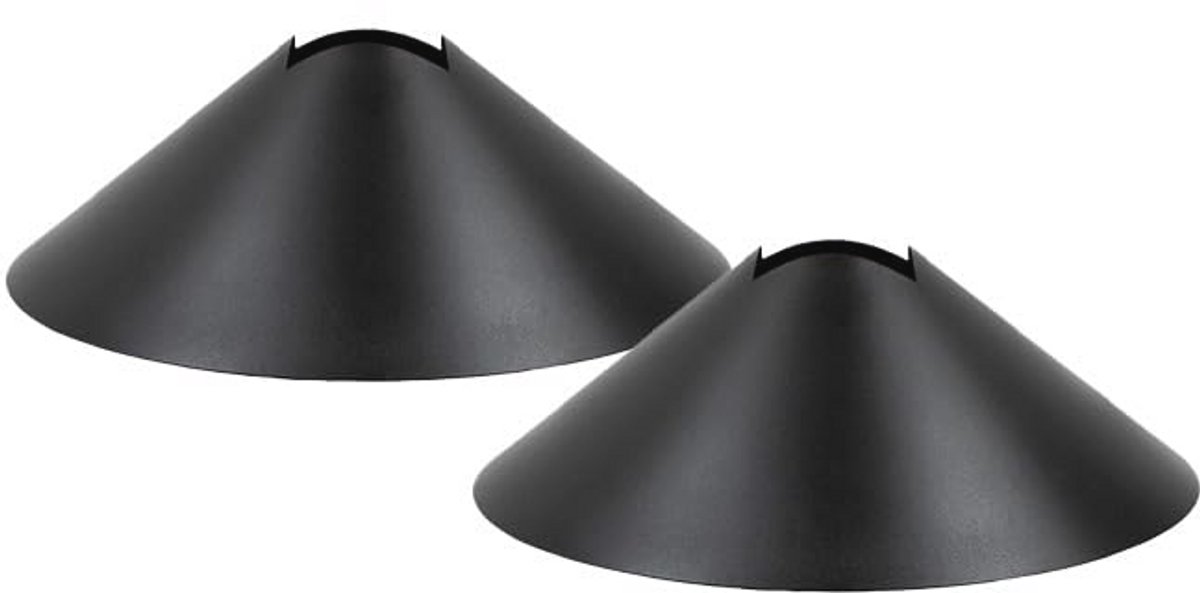 Twee Pack Eekhoorn Baffles voor Vogelvoeders - Zwart, 18 inch