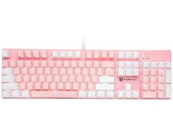 Wired Mechanical Gaming Keyboard with RGB Backlight and Blue Switches