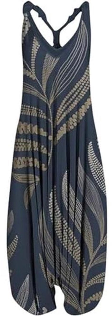 Dames Jumpsuit Boho Zomer Lange Print Oversized Playsuit Eendelig